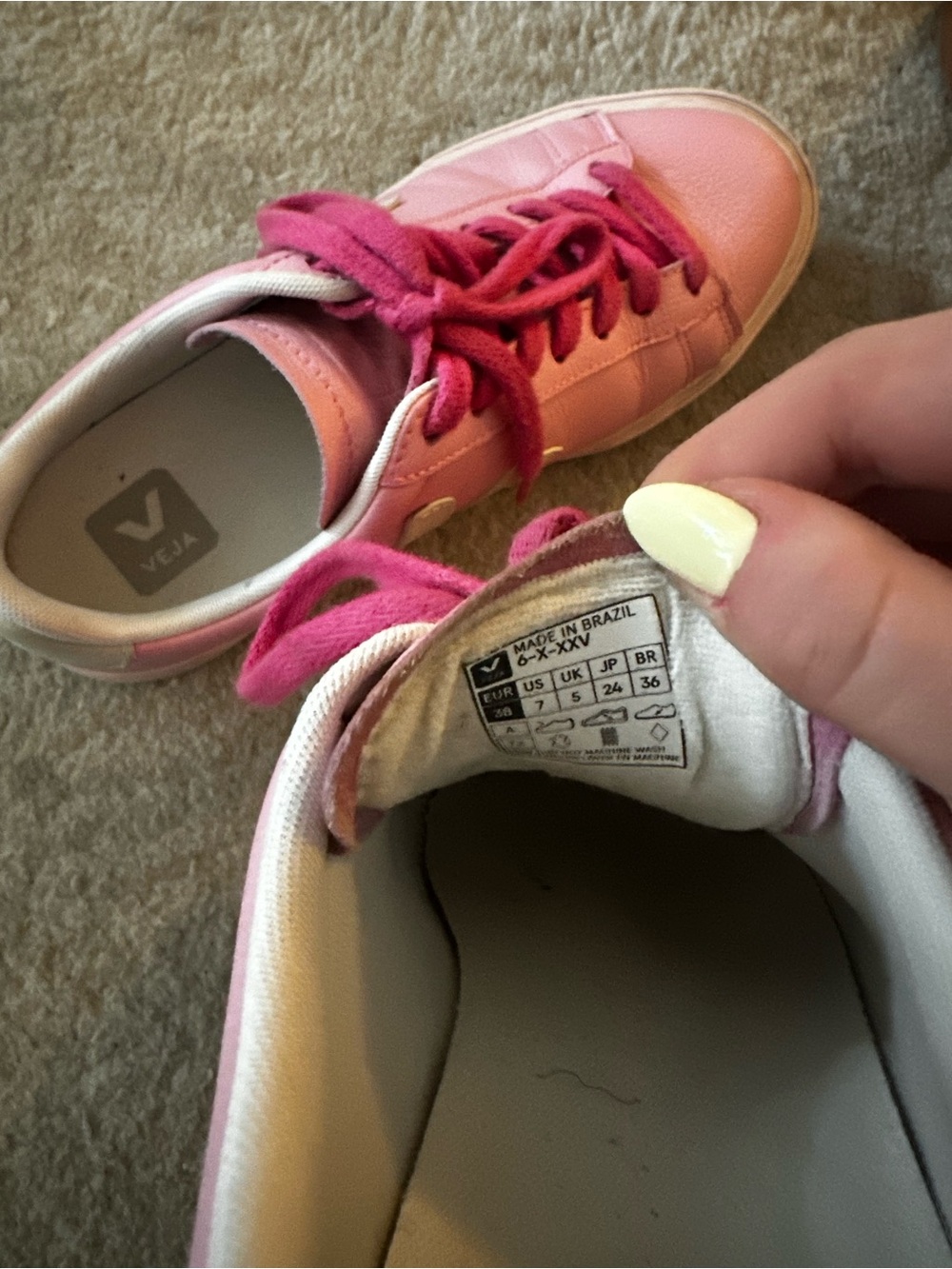 Veja Campo Leather Guimauve//Pierre//Petal Sneakers - Picture 5 of 5